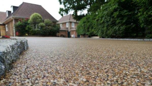 Resin Bound Stone driveway natural tan