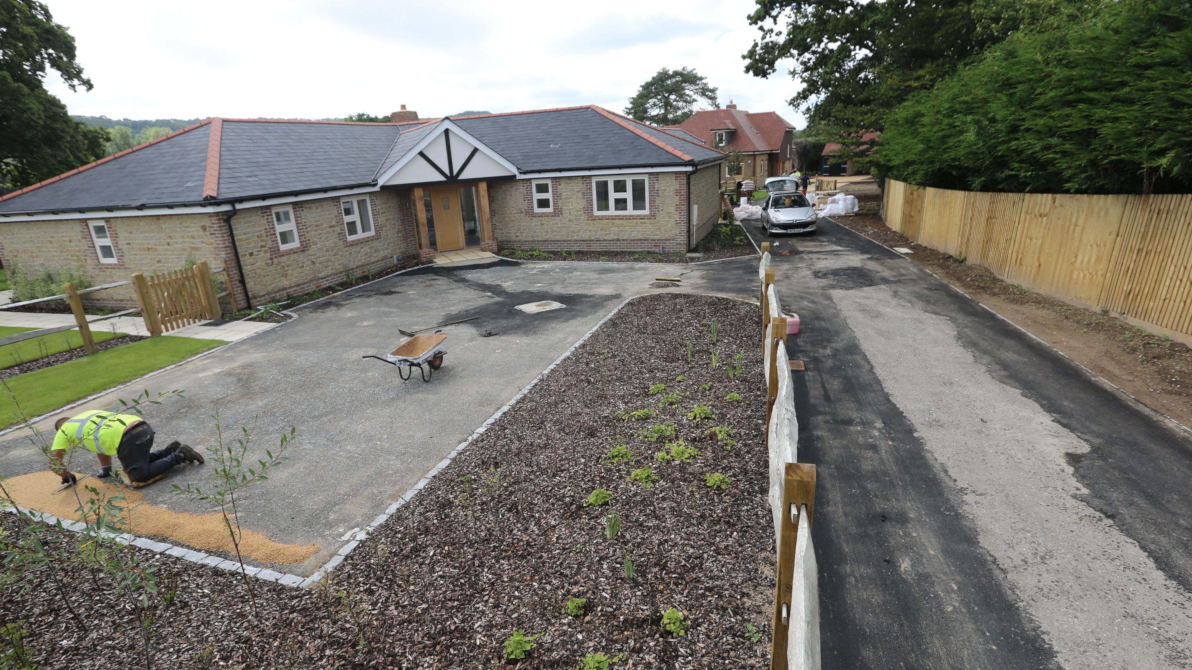 Resin bound stone driveway before
